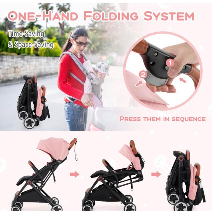 Costway Lightweight Baby Stroller |Compact Toddler Travel Stroller