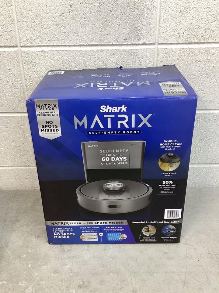 Lightly Used Shark Matrix Self-Emptying Robot Vacuum with 60 Day Dock
