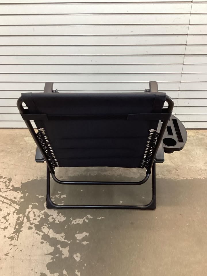 Oversized Padded Zero Gravity Chair, Folding Recliner w/ Headrest, Side Tray