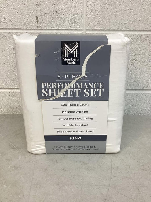 Member's Mark 500-Thread-Count Performance Sheet Set, King Size