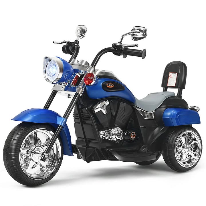 6V Powered Toddler 3-Wheel Motorbike Ride On Toy with Horn and Headlight
