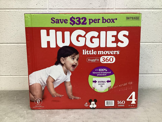 Huggies Little Movers HuggFit 360° Diapers, Size 4, 160 ct.