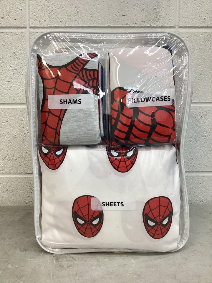 Spiderman Kids Bed-in-a-Bag, Full Size, 7 Piece Set