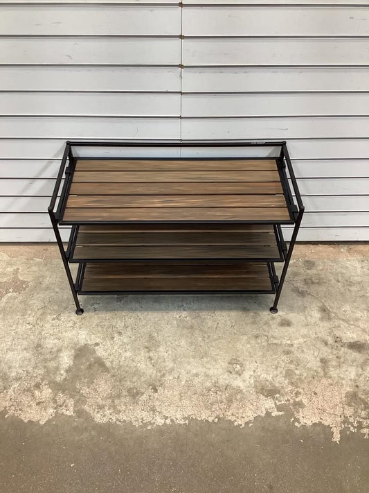 Seville Classics 3-Tier Resin Slat Shoe Rack