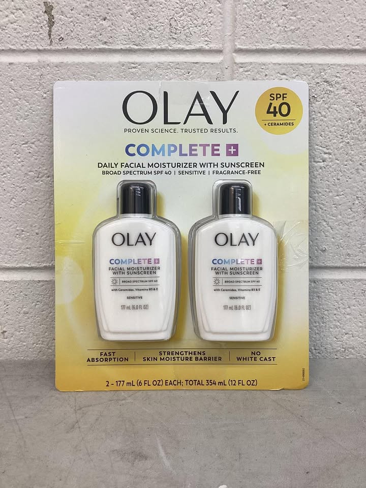 Olay Complete + Sensitive Moisturizer, SPF 40, 6 fl. Oz., 2 pk.