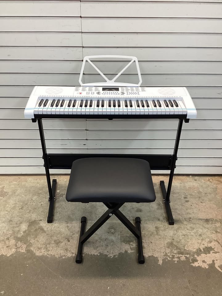 61-Key Beginners Electronic Keyboard Piano Set w/ 3 Modes, Microphone