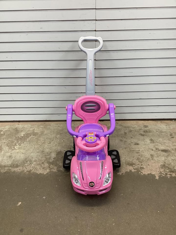 3-in-1 Kids Push Car w/ Handle and Horn