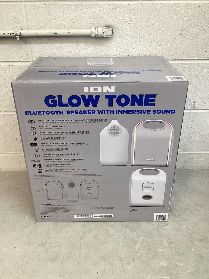 ION Audio Glow Tone Bluetooth Speaker with Immersive Sound