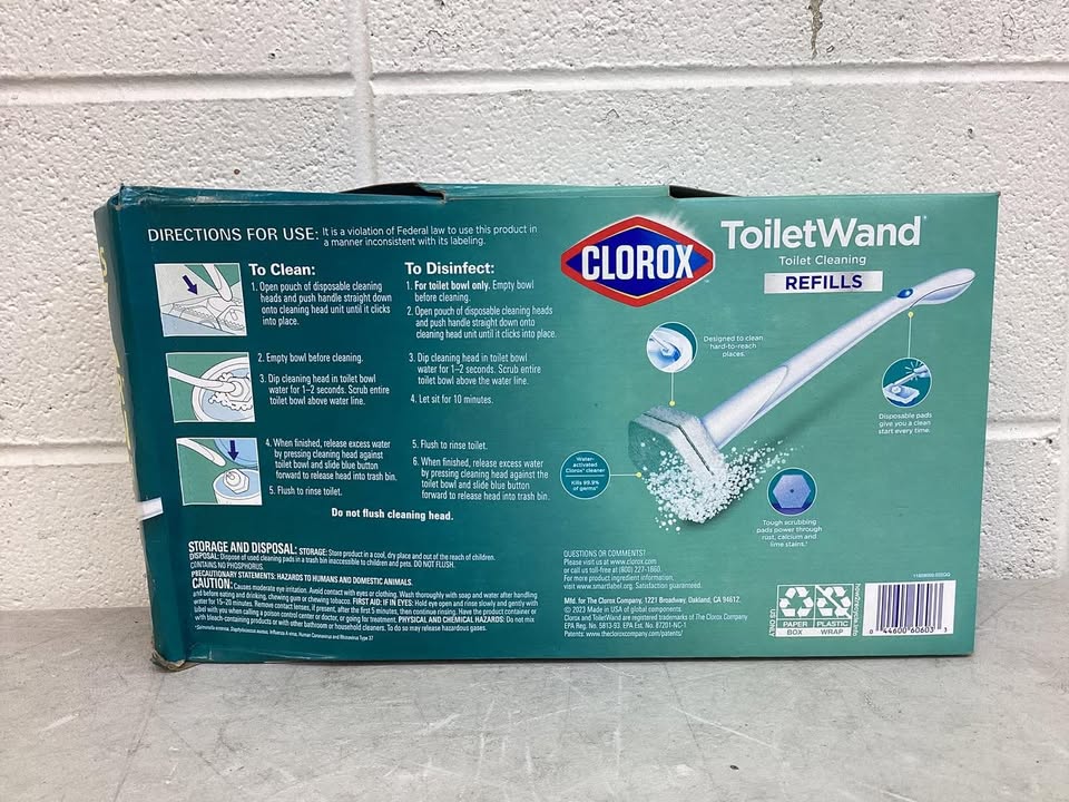 Clorox ToiletWand Toilet Cleaning Kit, Rainforest Rush, 1 ToiletWand Handle + 36 Refills