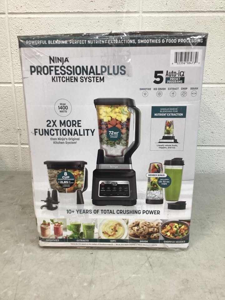 Ninja Professional Plus Kitchen System Blender and 8-Cup Food Processor with Auto-iQ