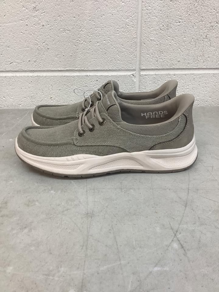Skechers Men's Canvas Swift Fit Sneaker in Taupe, Size 8