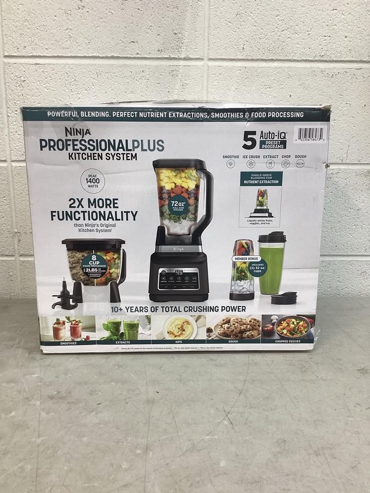 Ninja Professional Plus Kitchen System Blender and 8-Cup Food Processor with Auto-iQ