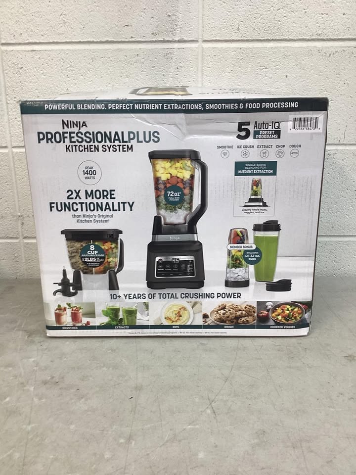 Ninja Professional Plus Kitchen System Blender and 8-Cup Food Processor with Auto-iQ