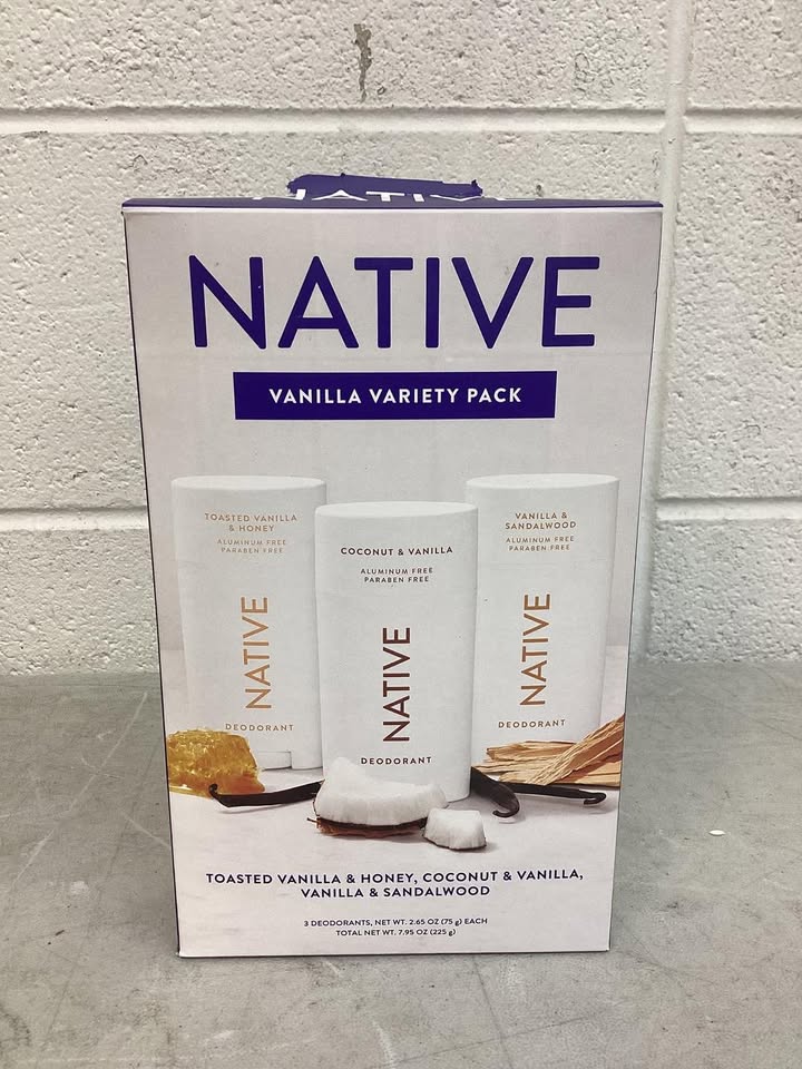 Native Aluminum-Free Deodorant, Vanilla Variety Pack, 2.65 oz., 3 pk.