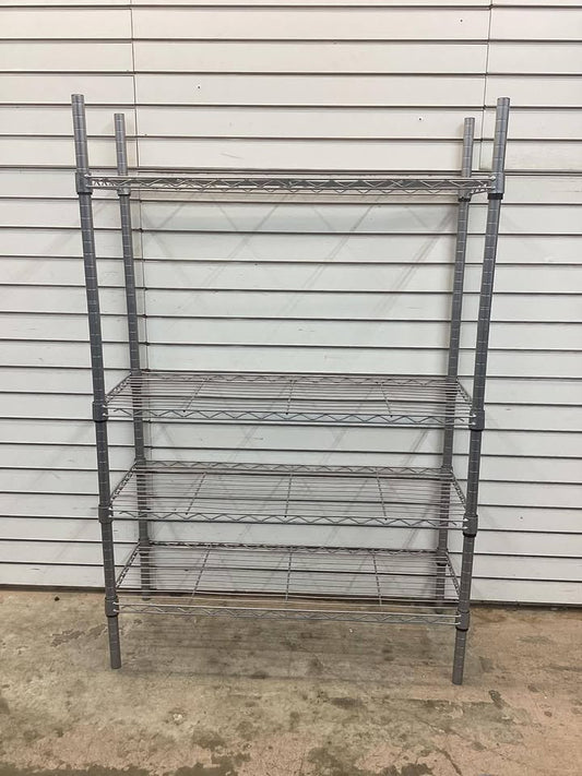 Seville Classics 4-Tier Steel Wire Shelving, 36" W x 14" D x 56.5"H