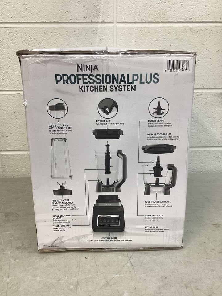 Ninja Professional Plus Kitchen System Blender and 8-Cup Food Processor with Auto-iQ