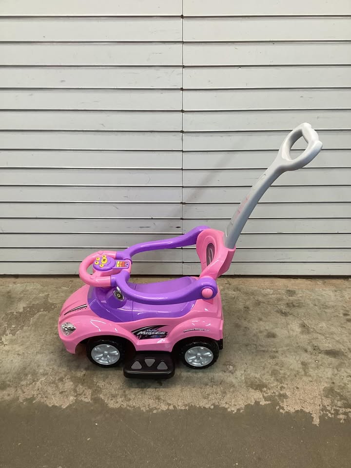 3-in-1 Kids Push Car w/ Handle and Horn