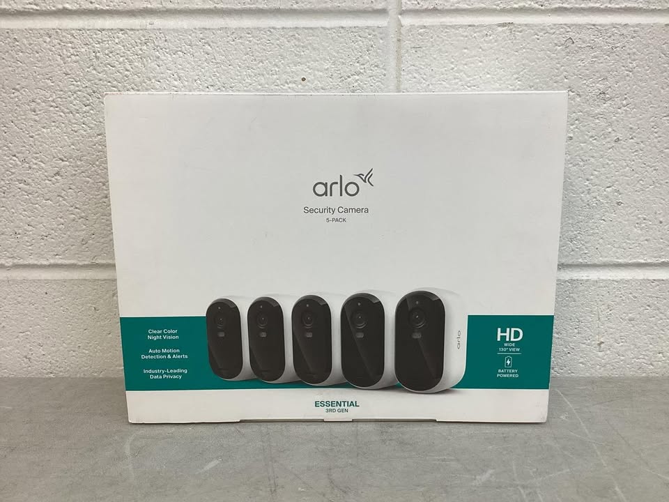 Arlo Essential Outdoor Security Camera HD (3rd Gen), 5-Pack
