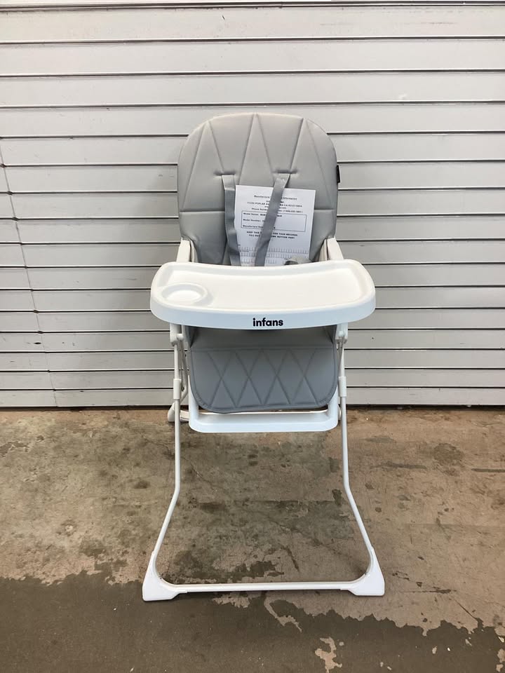 INFANS Foldable High Chair for Babies & Toddlers with Multiple Adjustable Backrest, Footrest and Seat Height