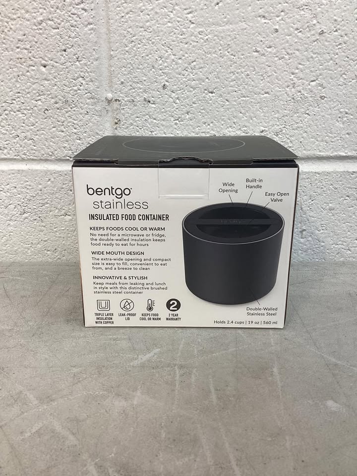 Bentgo Insulated Stainless Steel Food Jar, Black