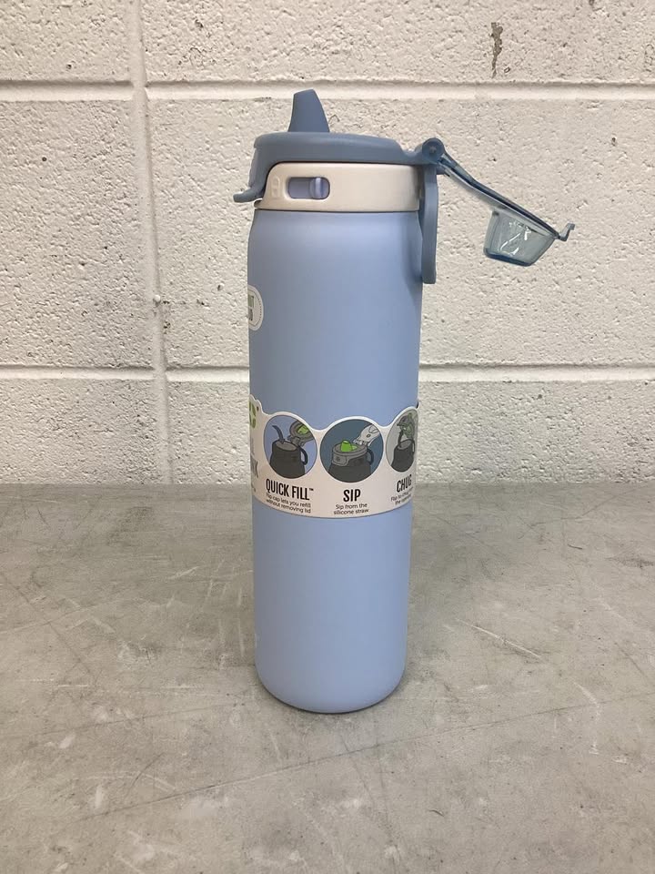 Ello Pop & Fill 22oz. Stainless Steel Water Bottle with Leak Proof Locking Lid