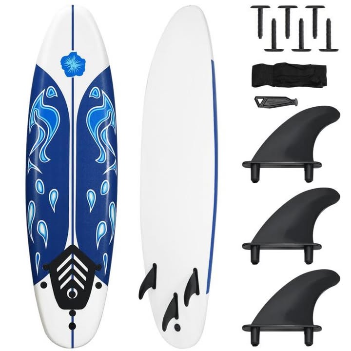 Costway 6Ft Surfboard with 3 Detachable Fins
