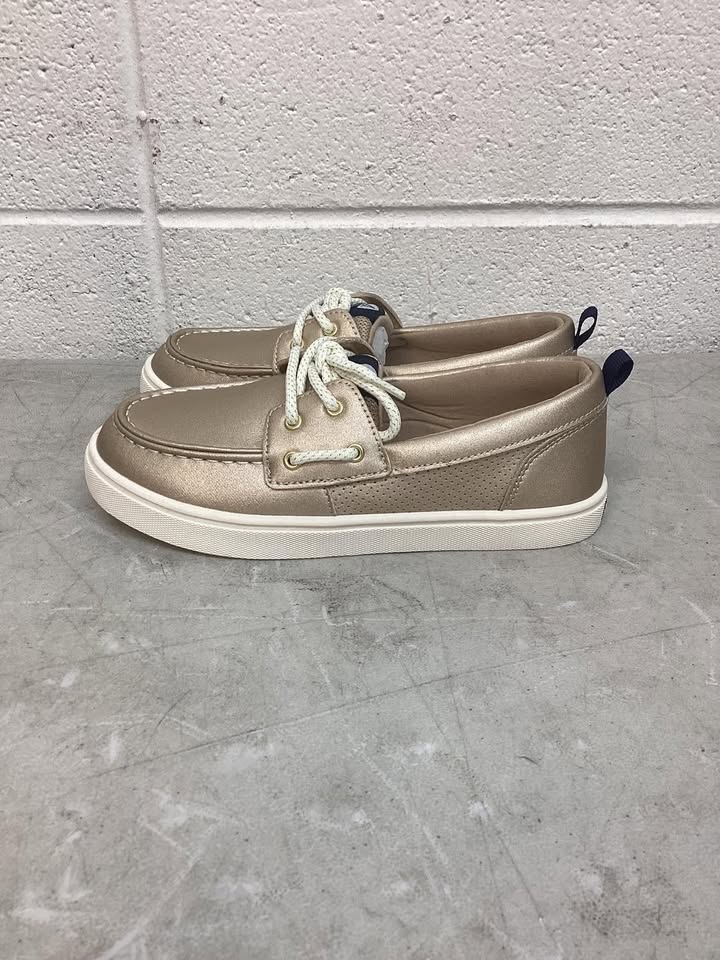 Sperry Girls Boat Shoe in Gold, Size 3