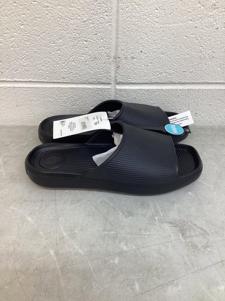 Totes Women's Ribbed Platform Slide Sandal