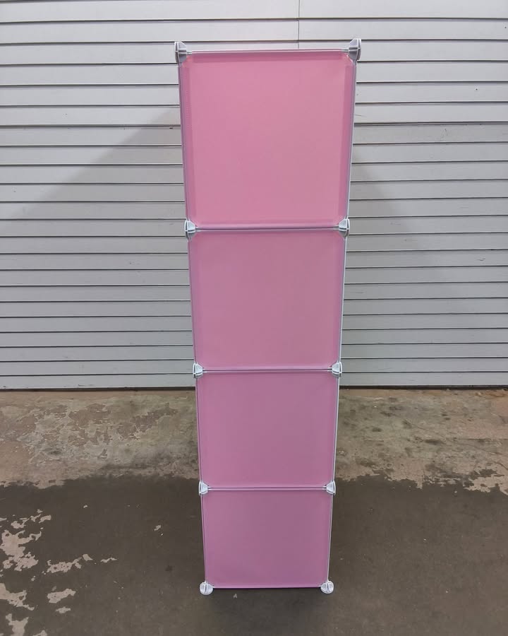 12 Cube Kids Wardrobe Closet with Hanging Section and Doors