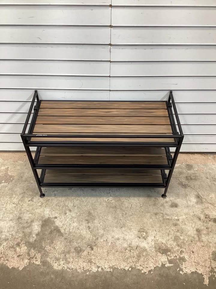 Seville Classics 3-Tier Resin Slat Shoe Rack