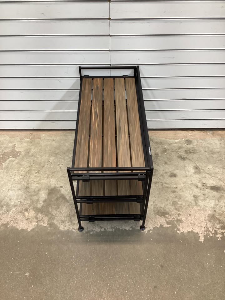 Seville Classics 3-Tier Resin Slat Shoe Rack