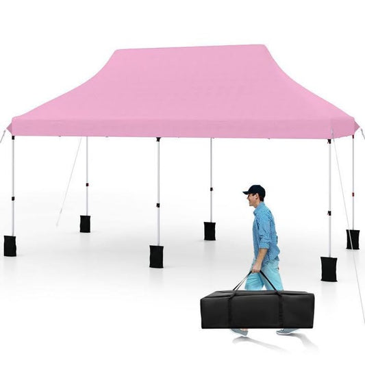 10 X 20 FT Pop up Canopy Tent Foldable Portable Outdoor Gazebo with Carry Bag