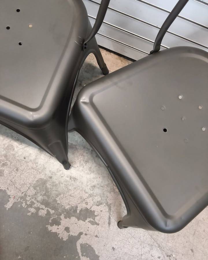 Stackable Metal Outdoor Dining Chair Bistro Chair, 4-Pack