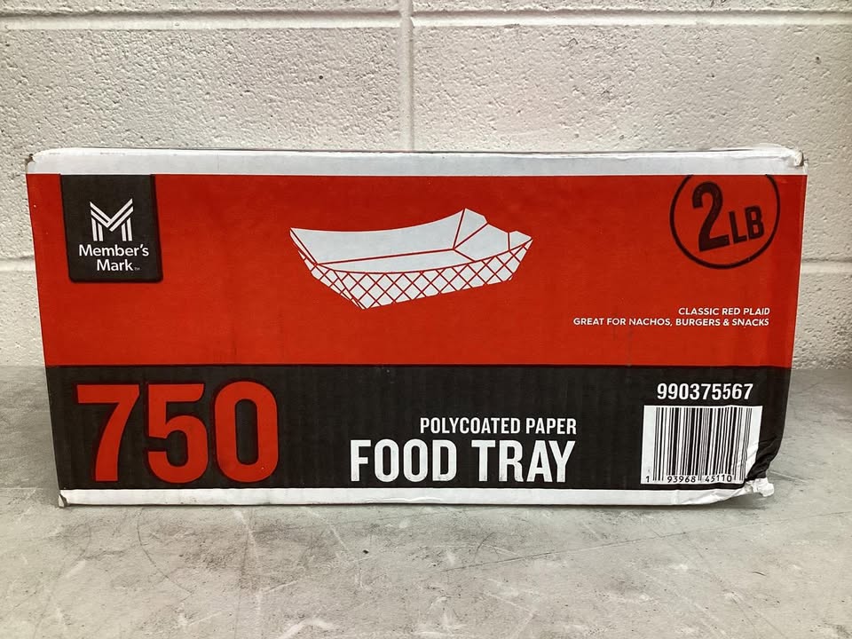 Member's Mark 2lb. Heavy Duty Paper Food Trays 750 ct.