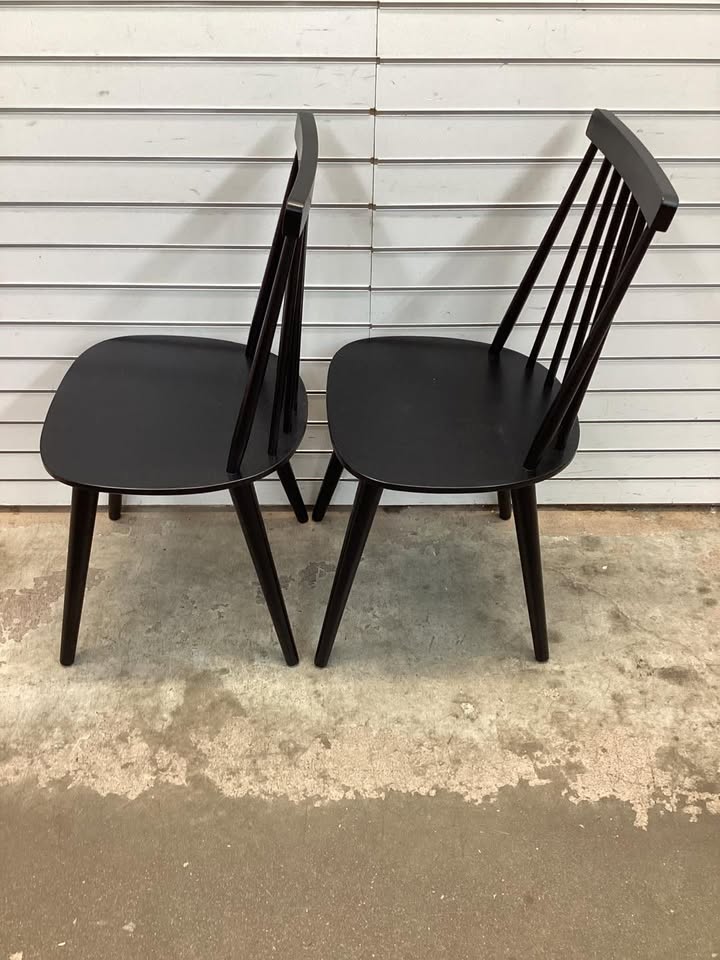 Dining Chairs - Windsor Dining Chair Set of 4 with Solid Rubber Wood Frame