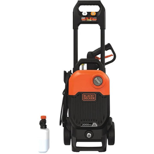 BLACK+DECKER Electric Cold Water Pressure Washer, 2,000 MAX PSI, 1.2 GPM