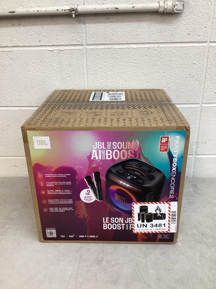 JBL PartyBox Encore 2 Portable Party Speaker with 2 Mics