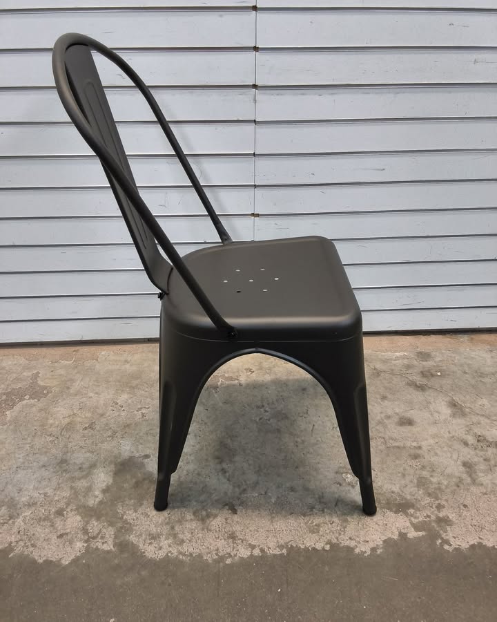 Stackable Metal Outdoor Dining Chair Bistro Chair, 4-Pack
