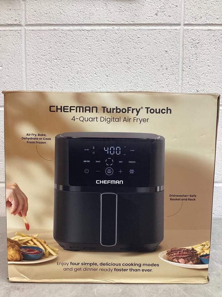 Chefman 4-Quart TurboFry Air Fryer, 4 Cooking Functions