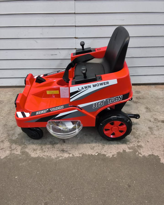 12V Ride on Lawn Mower for Kids with Dual Control Sticks and LED Lights