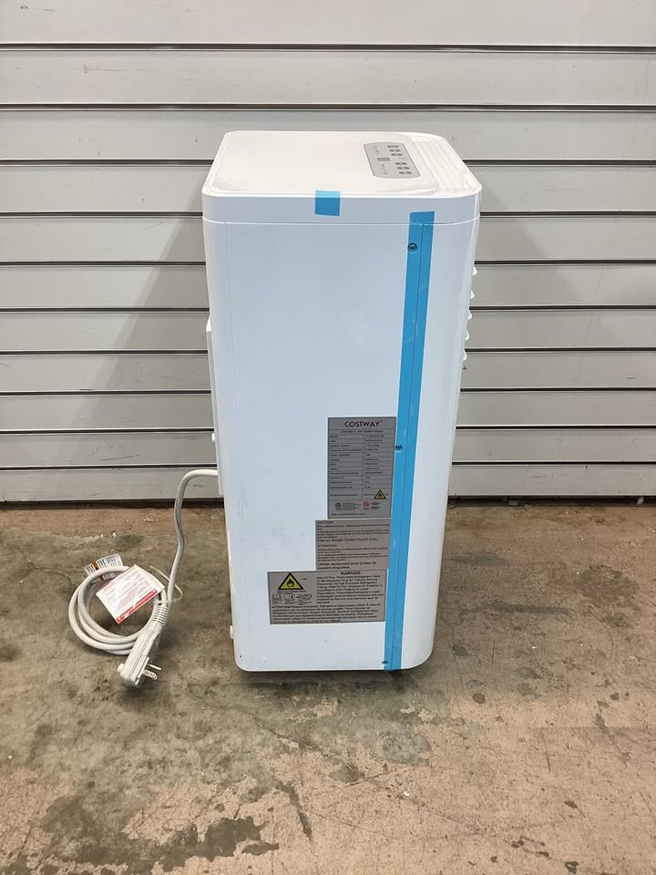 8000 BTU (ASHRAE) 5000 (SACC) BTU Portable Air Conditioner Cools 250 sq. ft. with Dehumidifier and Remote in White