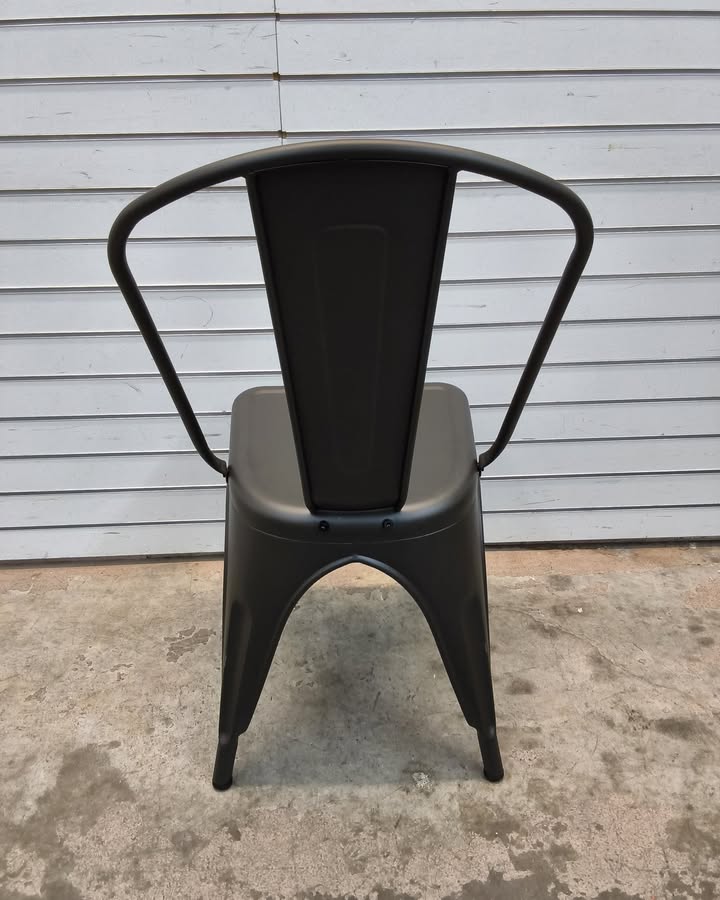 Stackable Metal Outdoor Dining Chair Bistro Chair, 4-Pack
