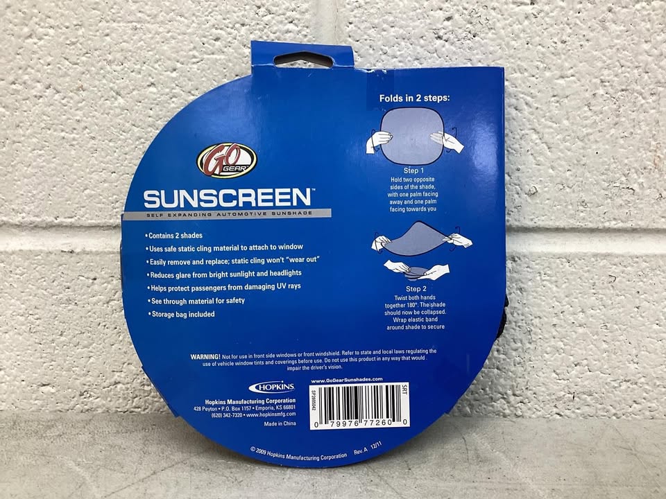 Go Gear QuickCling Pop Up Sunscreen Shades - 2 Pack