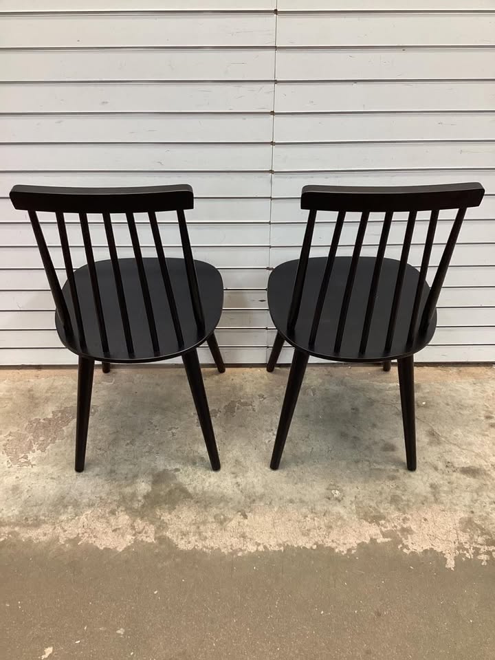 Dining Chairs - Windsor Dining Chair Set of 4 with Solid Rubber Wood Frame