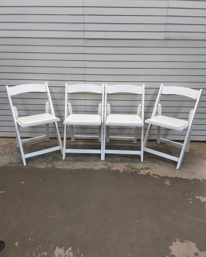 Costway 4 Pack Resin Folding Chairs with Padded Seat All-Weather Resin Frame