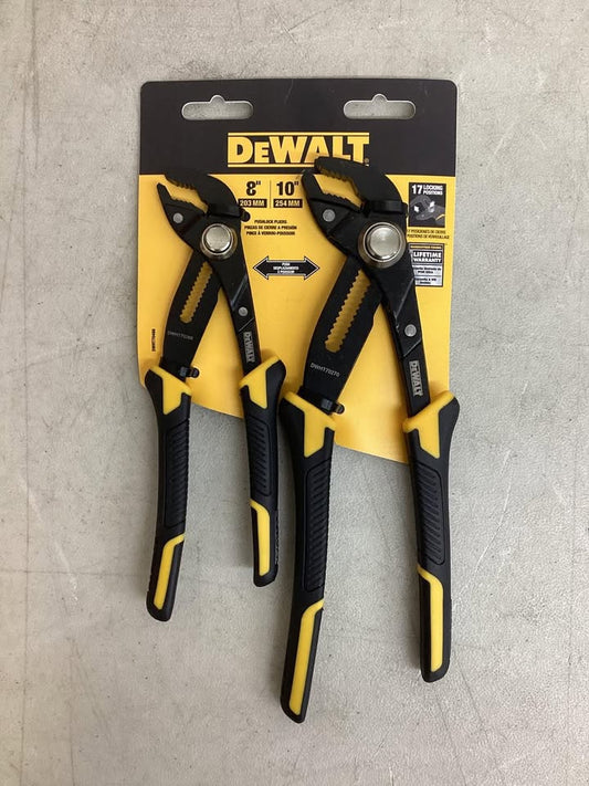 DeWalt 8 in. and 10 in. Push Lock Pliers (2-Pack)
