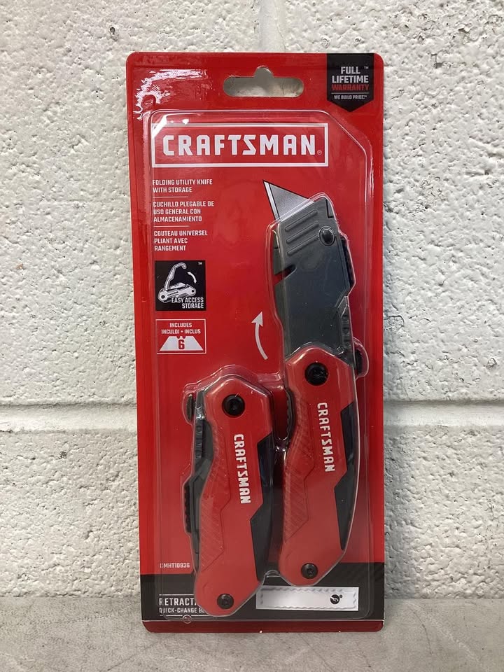 CRAFTSMAN 3/4-in 3-Blade Folding Retractable Utility Knife