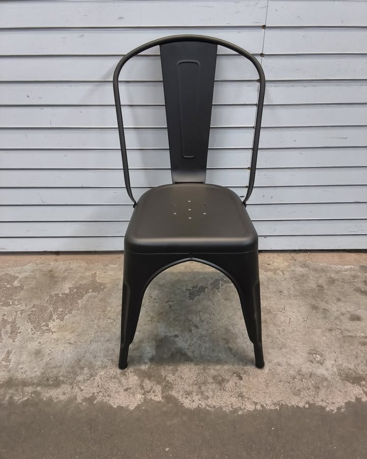 Stackable Metal Outdoor Dining Chair Bistro Chair, 4-Pack