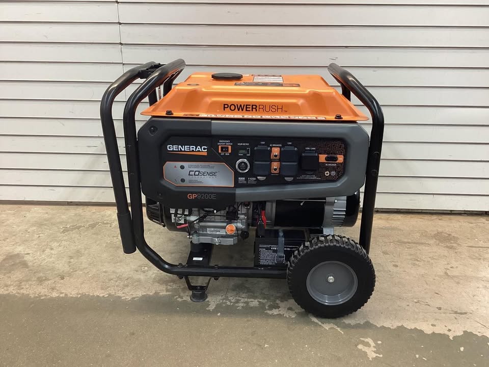 Generac Portable Gas Generator w/ Cord and COsense