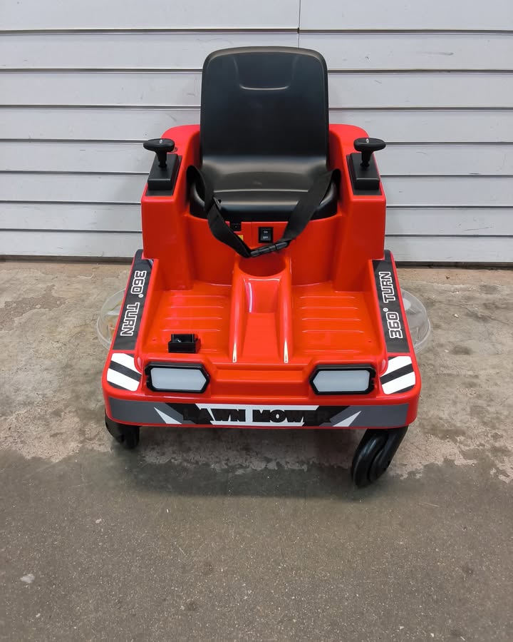 12V Ride on Lawn Mower for Kids with Dual Control Sticks and LED Lights